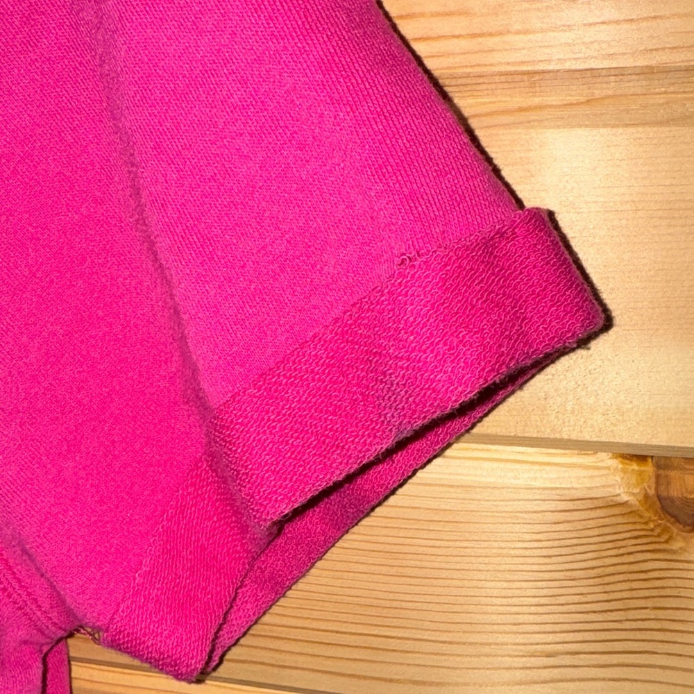 Calvin Klein Fuchsia Crop Top with White Logo - Picture 6 of 8